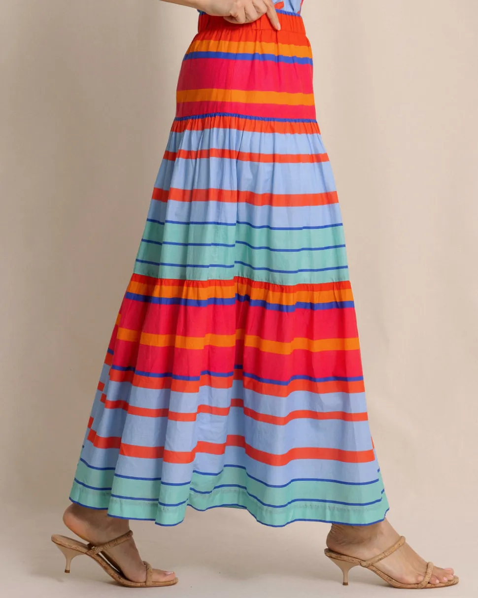 Juliet Calypso Cay Stripe Maxi Skirt