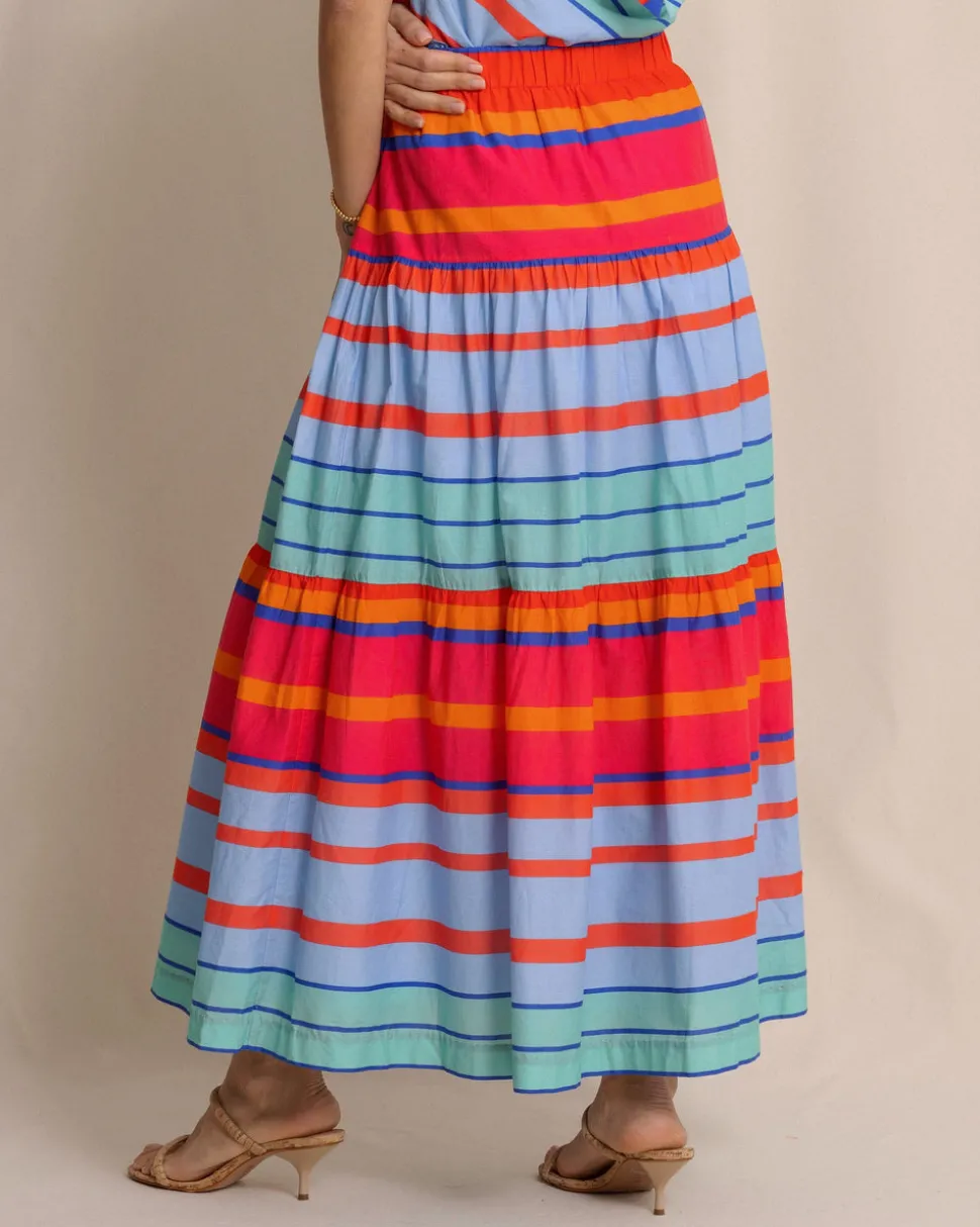 Juliet Calypso Cay Stripe Maxi Skirt