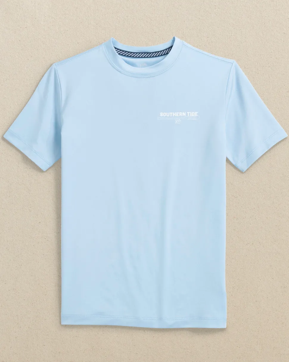 Kids Oars and Stripes Short Sleeve Performance T-Shirt