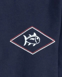 Kids Rod and Reel Flag Short Sleeve T-Shirt