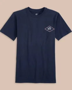 Kids Rod and Reel Flag Short Sleeve T-Shirt
