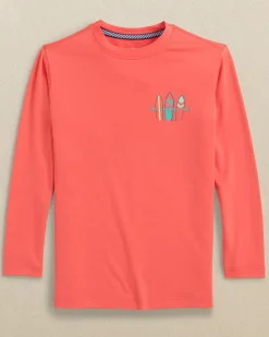 Kids Surfing Stripes Long Sleeve Performance T-Shirt
