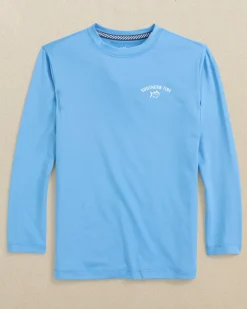 Kids Uh Oh Sharks Long Sleeve Performance T-Shirt