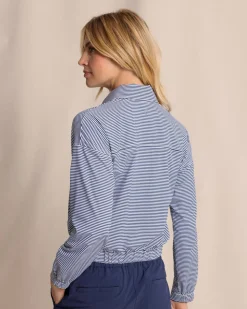 Kira Half Zip Stripe Pullover