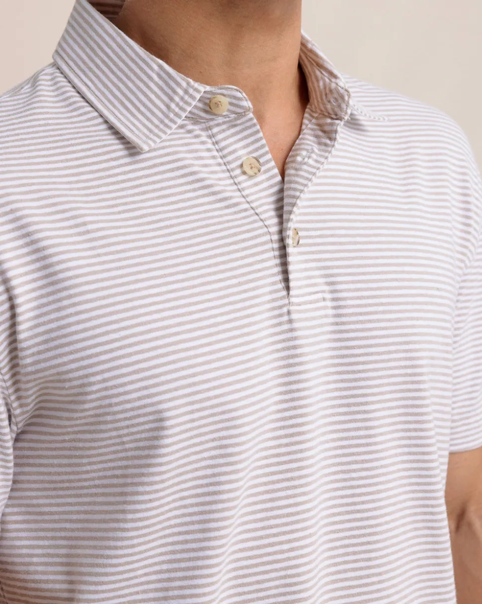 Linen Cotton Sandwave Polo