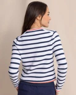 Marlene Striped Button Front Cardigan