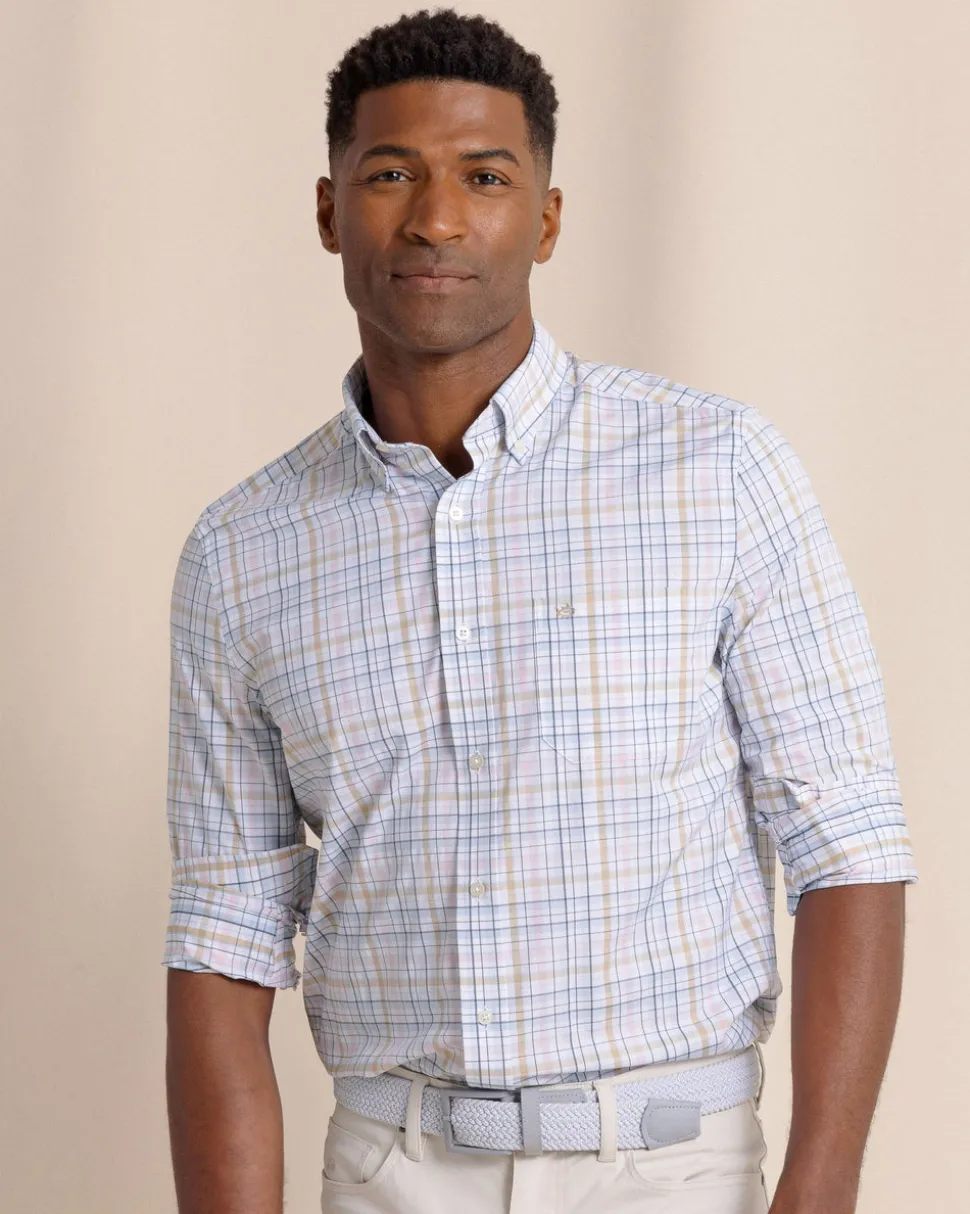 Morris Island brrr°® Intercoastal Plaid Long Sleeve Sport Shirt