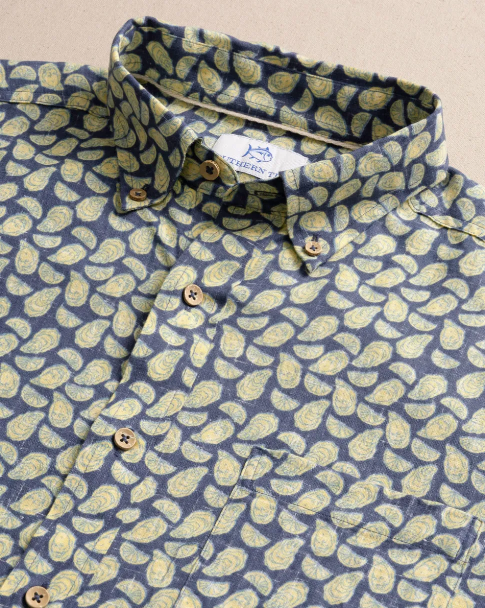 Oyster Roast Linen Rayon Short Sleeve Sport Shirt