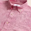 Palm-tree-cation Linen Rayon Short Sleeve Sport Shirt