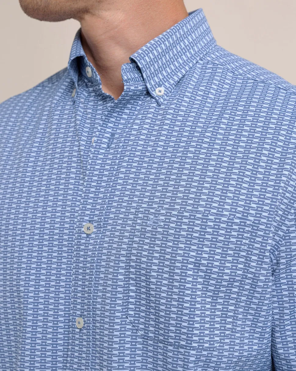 Pop Lock and Dock It Intercoastal Long Sleeve Sport Shirt