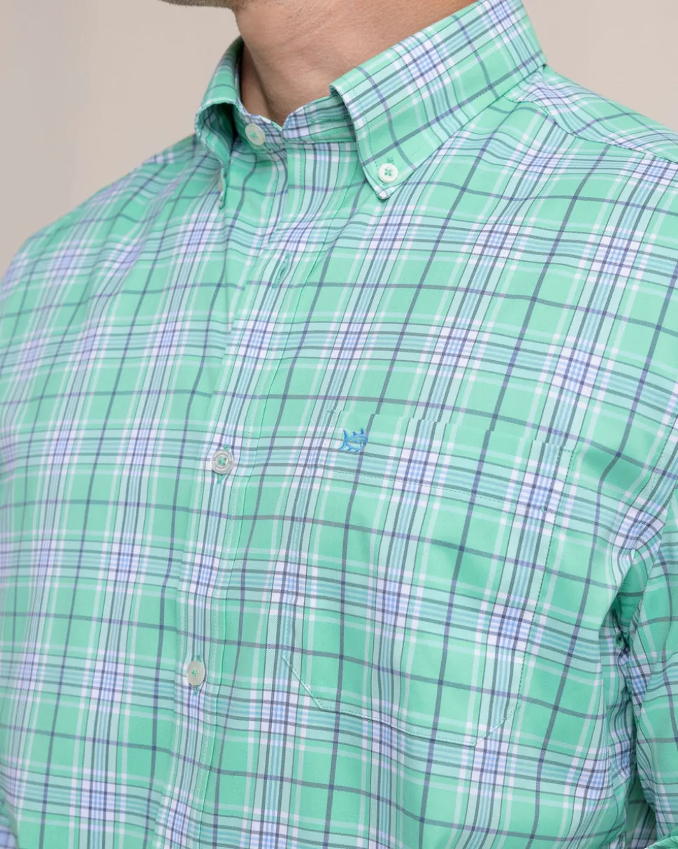 River Point Plaid Intercoastal Long Sleeve Sport Shirt