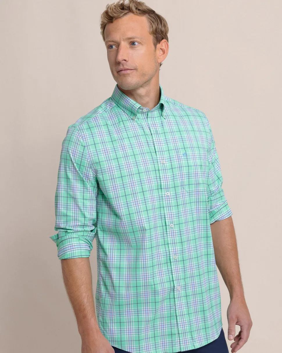 River Point Plaid Intercoastal Long Sleeve Sport Shirt