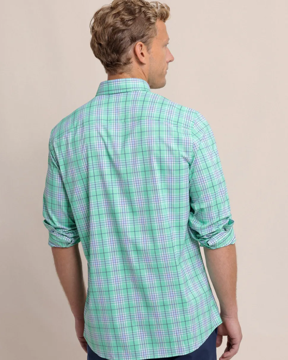 River Point Plaid Intercoastal Long Sleeve Sport Shirt