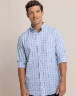 River Point Plaid Intercoastal Long Sleeve Sport Shirt