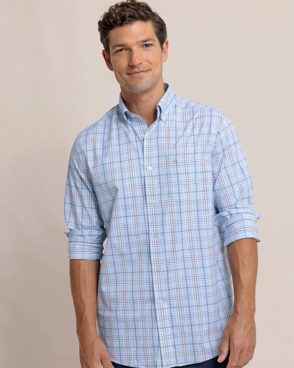 River Point Plaid Intercoastal Long Sleeve Sport Shirt