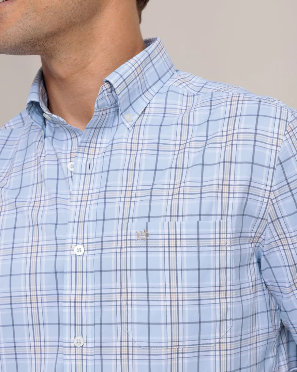 River Point Plaid Intercoastal Long Sleeve Sport Shirt