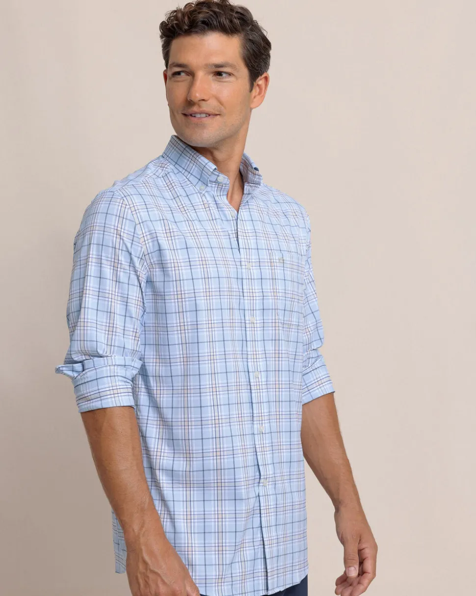 River Point Plaid Intercoastal Long Sleeve Sport Shirt