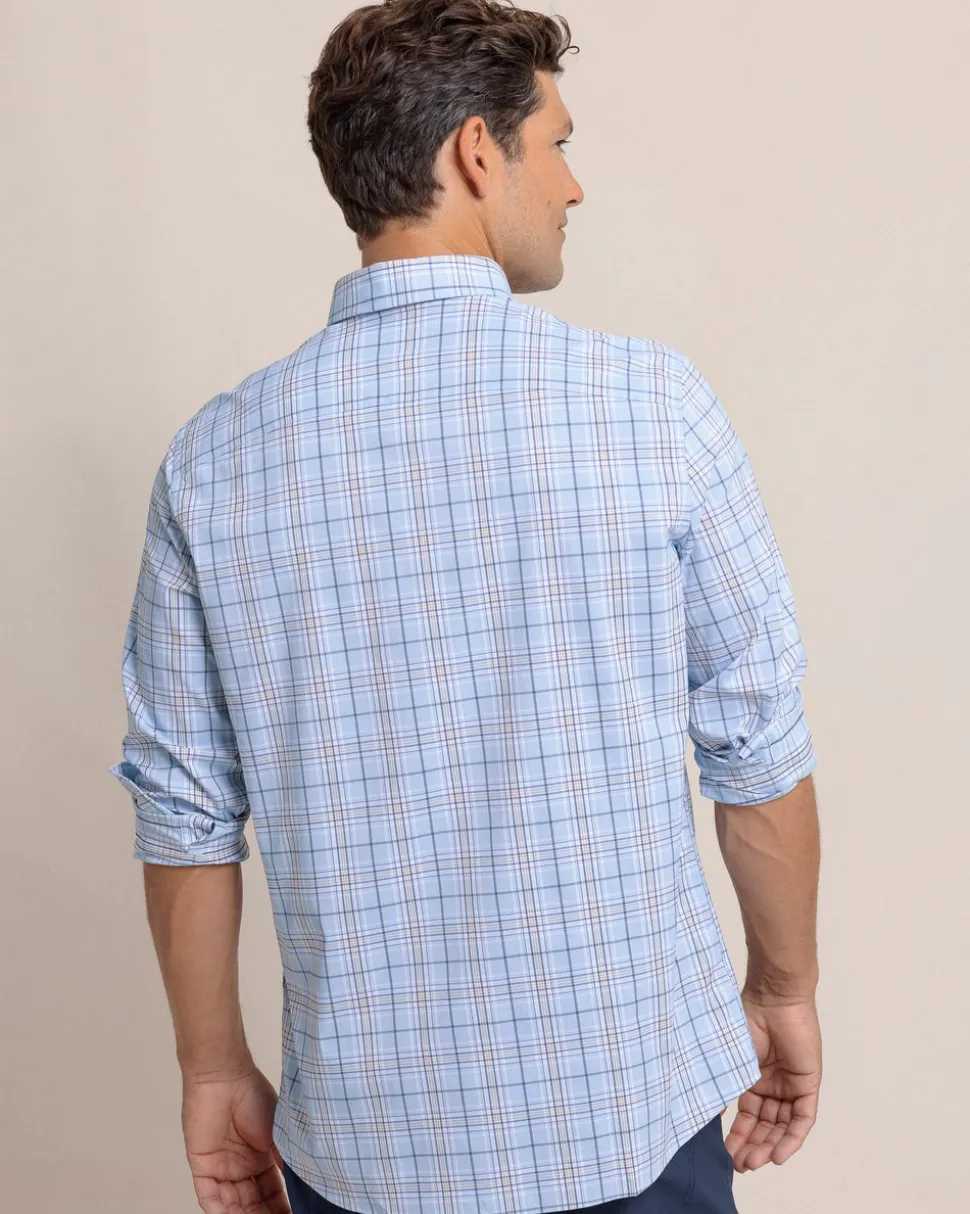 River Point Plaid Intercoastal Long Sleeve Sport Shirt