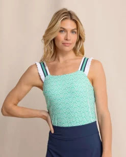 Rylee ST Geo Printed Active Top