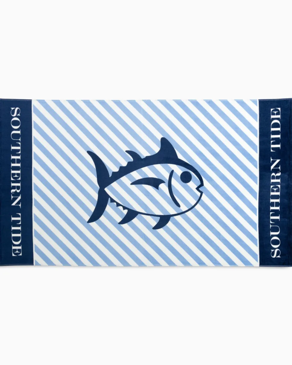 Skipjack Striped French Terry Beach Towel