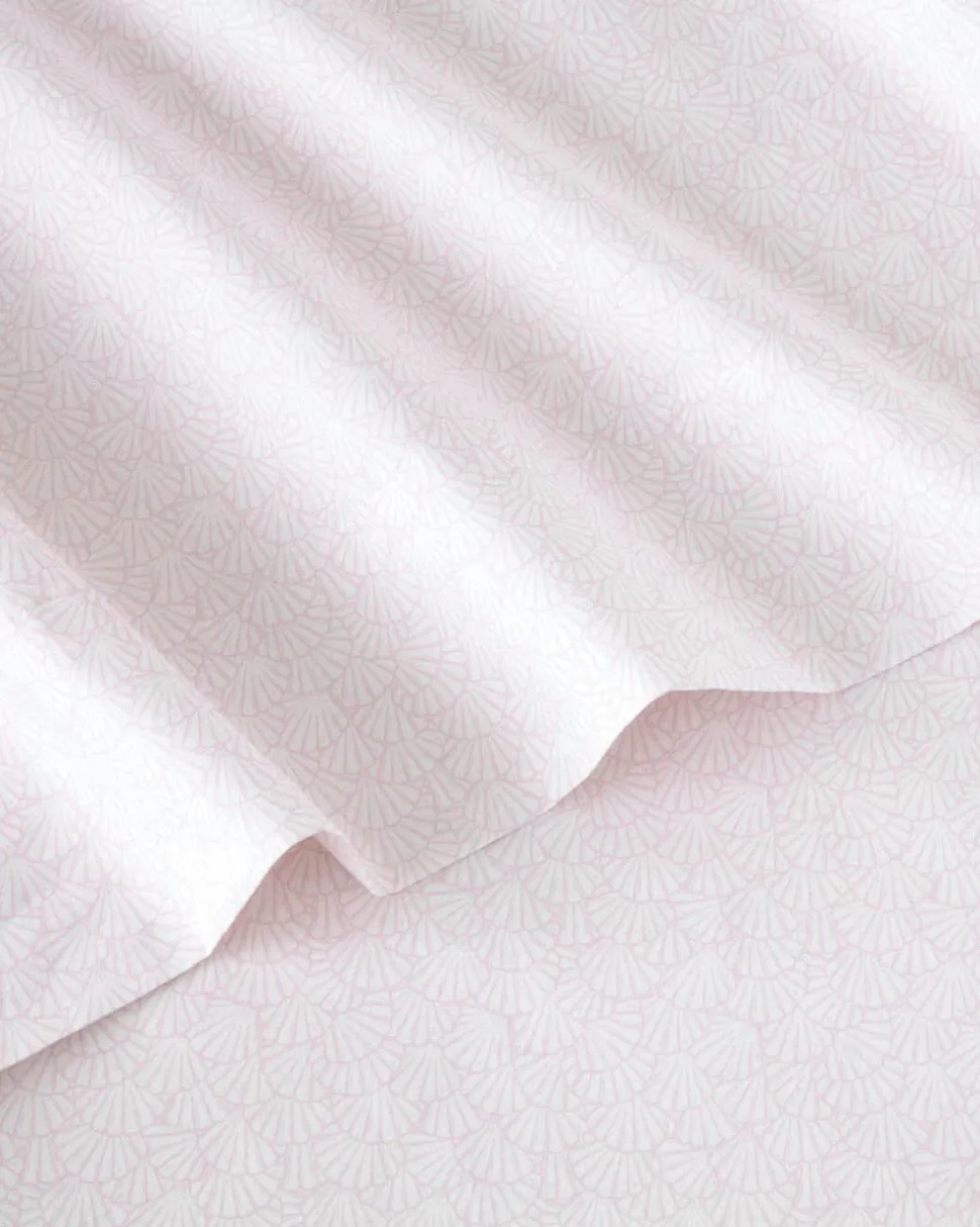 Southern Tide Calico Scallop Pink Sheet Set