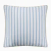 Southern Tide Chambray Stripe Square Blue Decorative Pillow