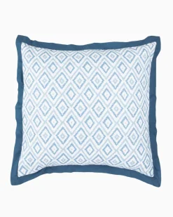 Southern Tide Port Lucie Euro Blue Sham