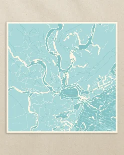 Southern Tide x Swells - Aerial Map Scarf