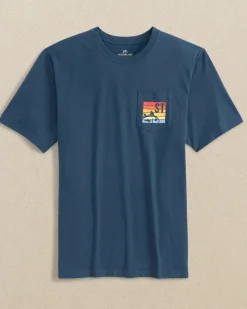 Sunset Cropped Skipjack Short Sleeve T-Shirt