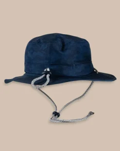 Waterway Camo Print Performance Sun Hat - Navy