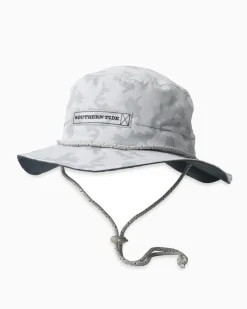 Waterway Camo Print Performance Sun Hat - Grey