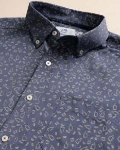 Whiskey Hour Intercoastal Short Sleeve Sport Shirt