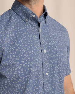 Whiskey Hour Intercoastal Short Sleeve Sport Shirt